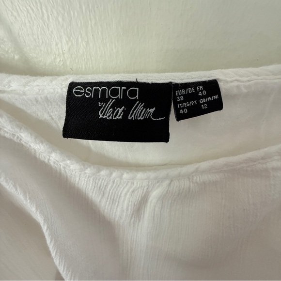 Esmara by Heidi Klum White Boho Embroidered Maxi Dress Size 8 - Picture 3 of 14